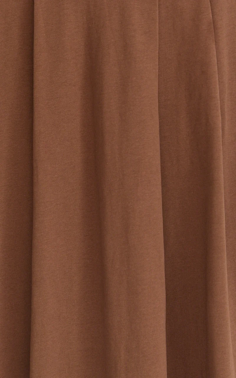 Tami Midi Dress - Off Shoulder Dress in Chocolate