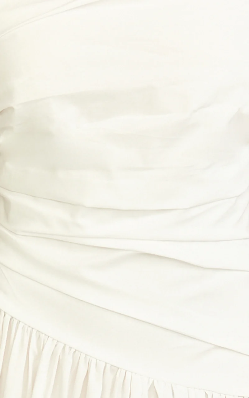 Cora Midi Dress - Strapless Dress in White