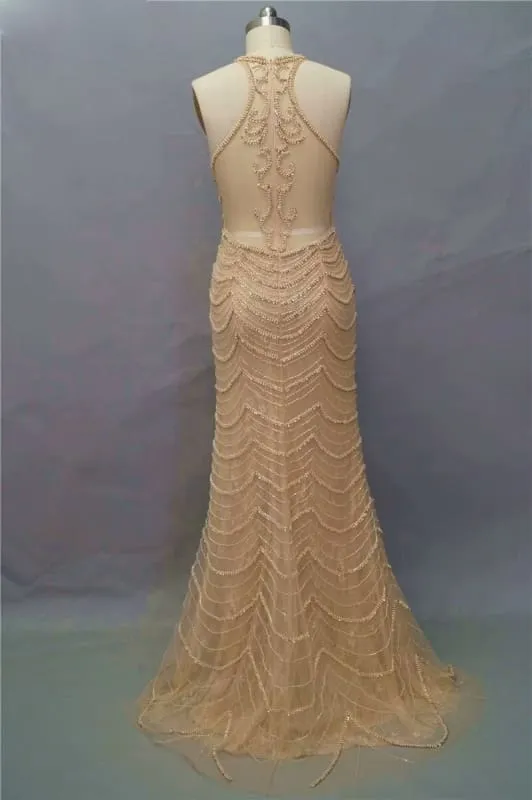 Robe de bal sirène en tulle à paillettes noires scintillantes : élégante robe sans manches pour les occasions spéciales