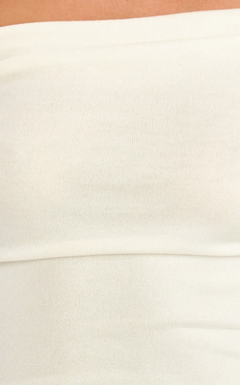 Ophelia Maxi Dress - Off Shoulder Ruched Fit And Flare Dress in Ivory
