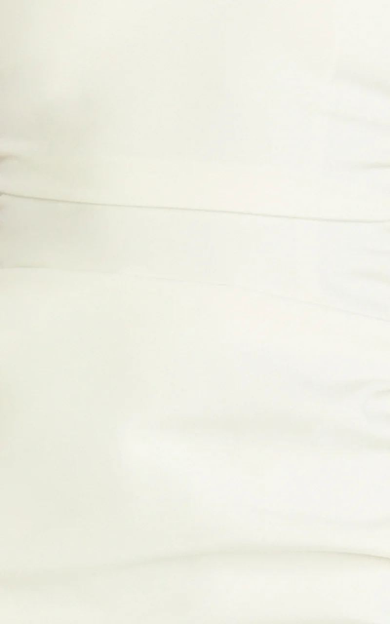 Eugenia Mini Dress - Square Neck Bodycon Dress in Off White