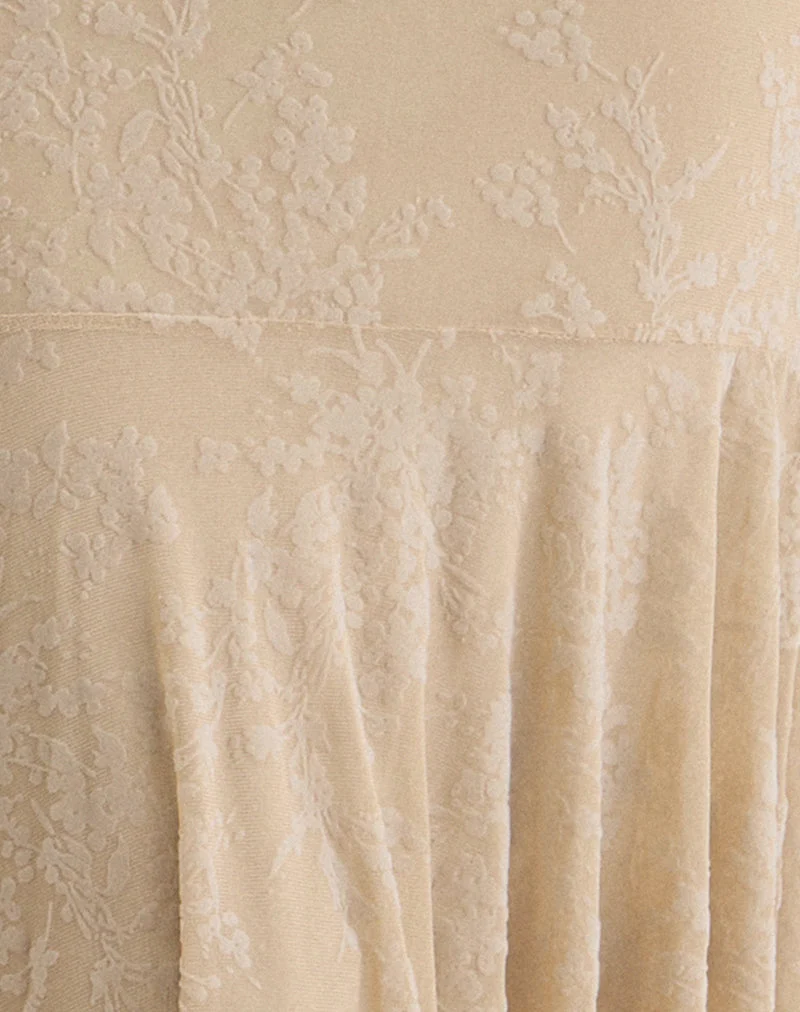 Robe Midi « Disini » couleur « Moss Petal Coconut Milk »