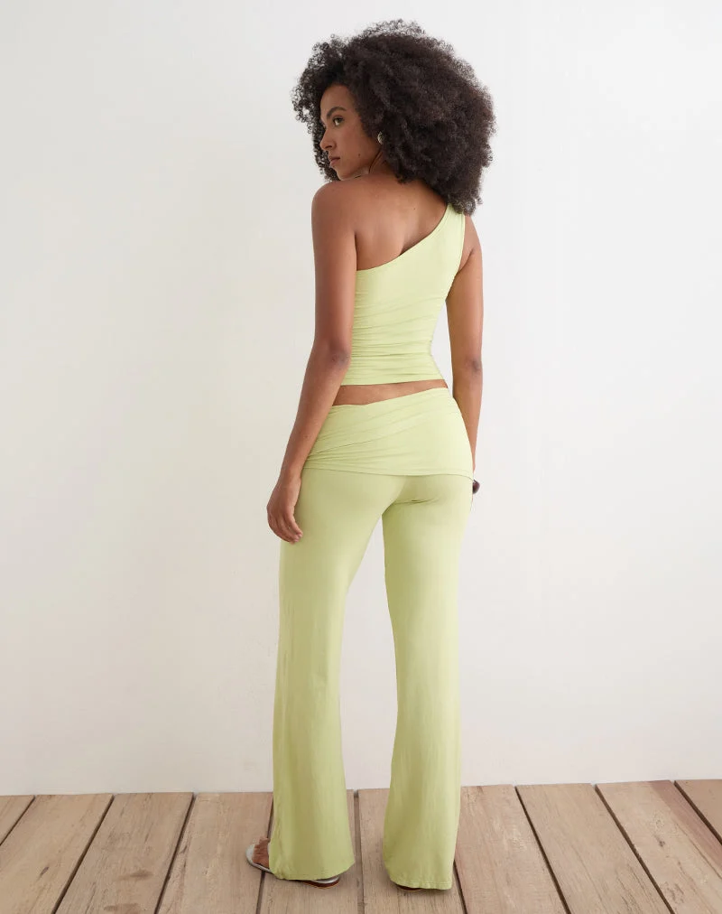 Pantalon Lolicy en jersey de rayonne, couleur pistache