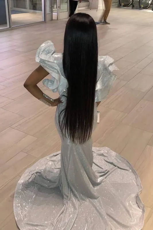 Robe de bal longue sans manches à col en V scintillante : une robe à paillettes éblouissante pour les occasions spéciales