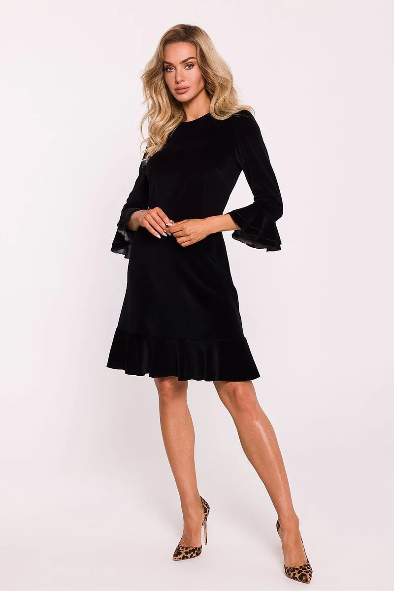 Robe de cocktail en velours chic
