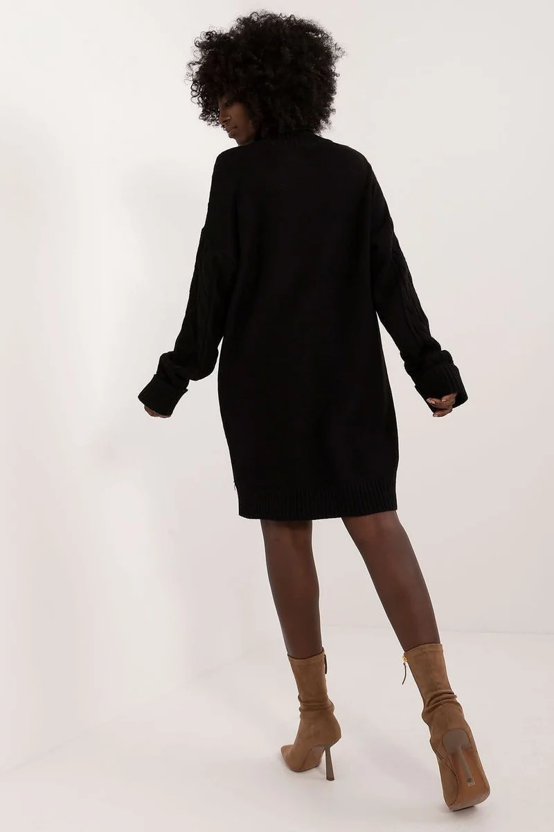 Robe pull col roulé manche longue