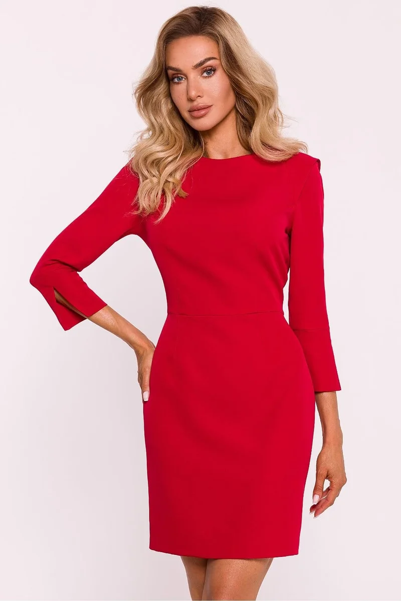Robe de cocktail mini manches longues
