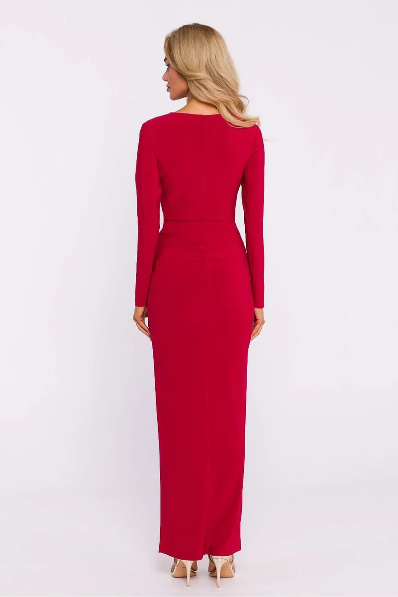 Robe de gala chic longue fendue