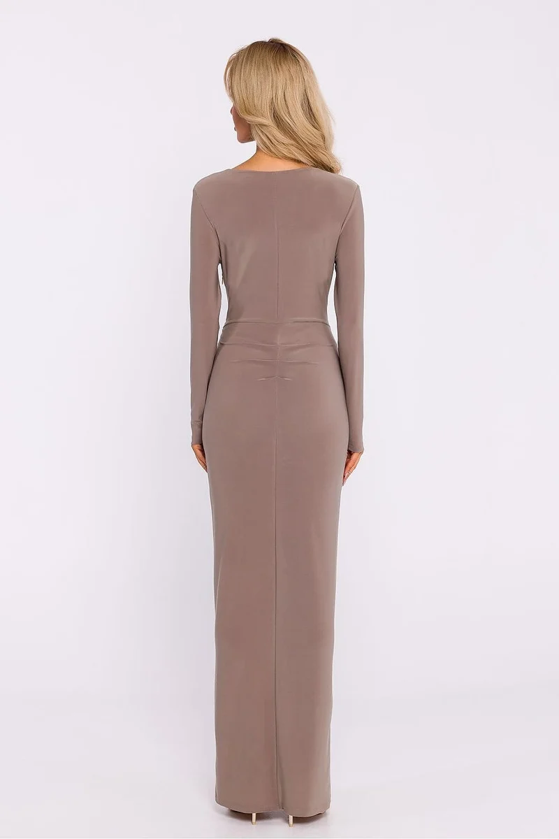 Robe de gala chic longue fendue