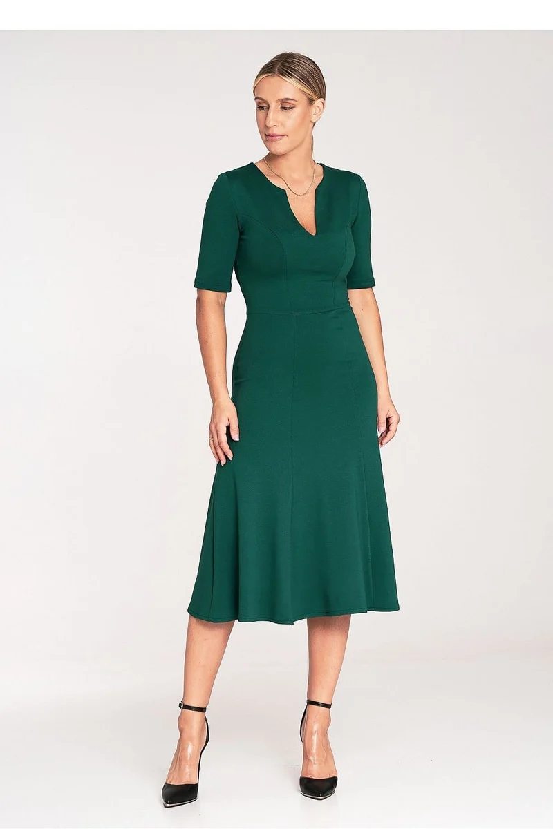 Robe de cocktail midi évasée