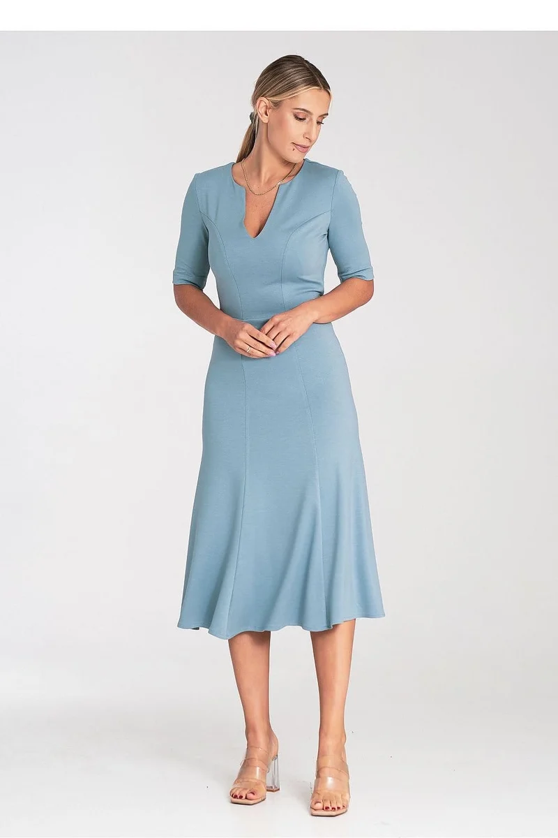 Robe de cocktail midi évasée