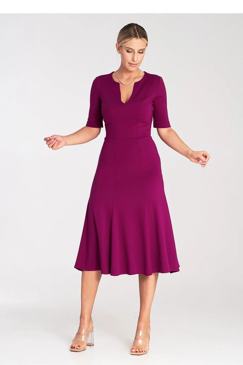 Robe de cocktail midi évasée