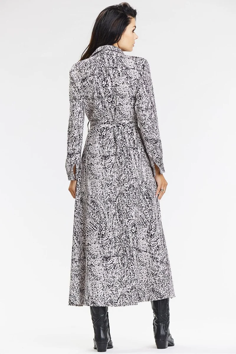 Robe chemise midi manche longue casual