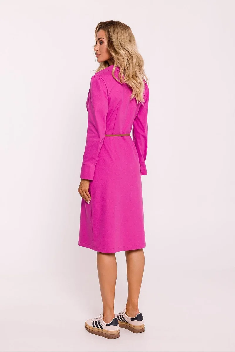 Robe chemise cintrée manches longues