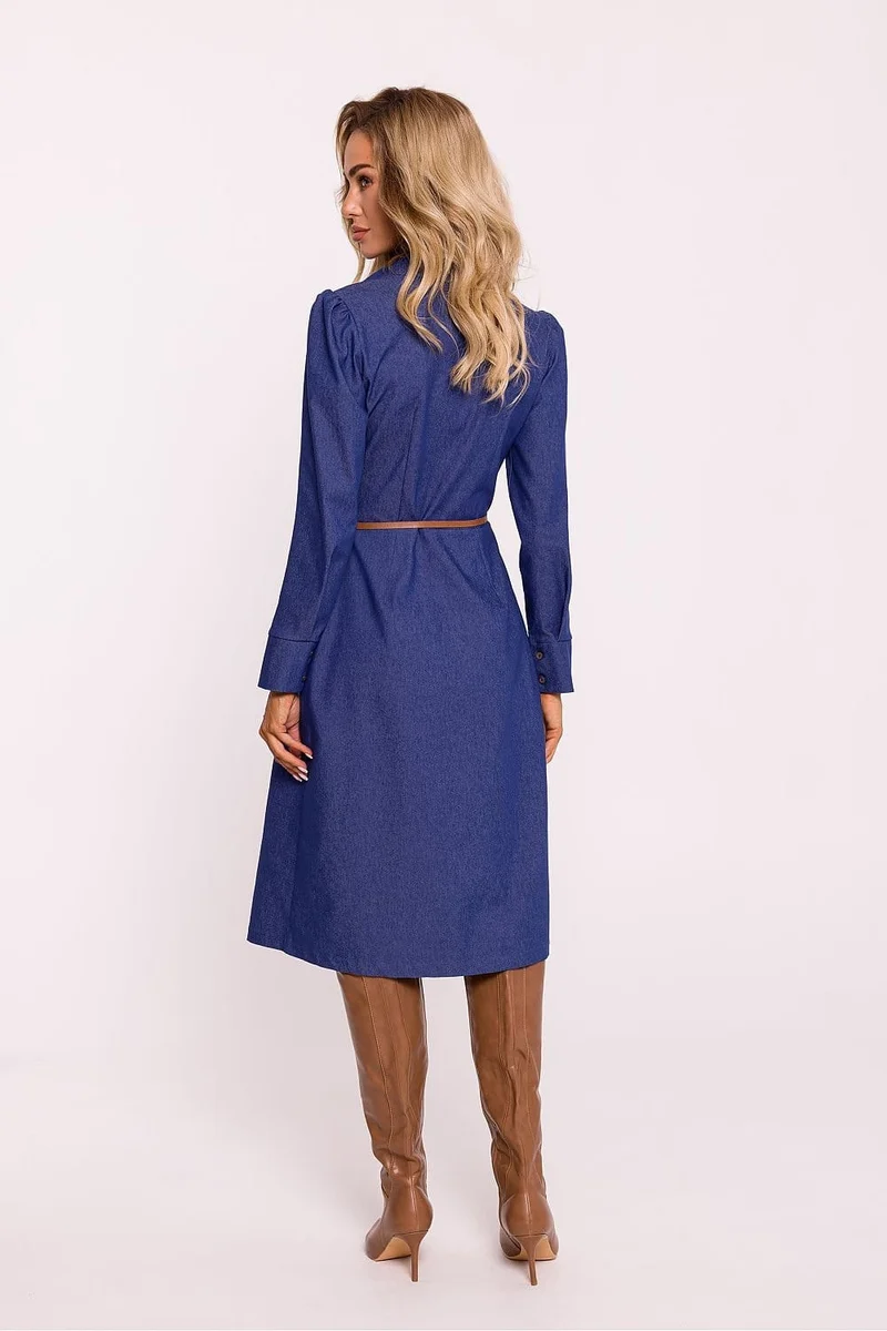 Robe chemise cintrée manches longues