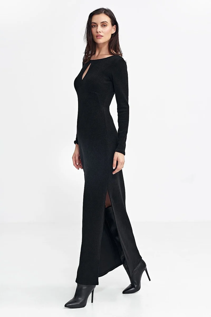 Robe casual longue fendue