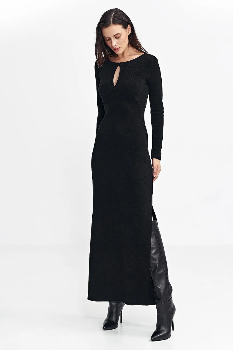 Robe casual longue fendue