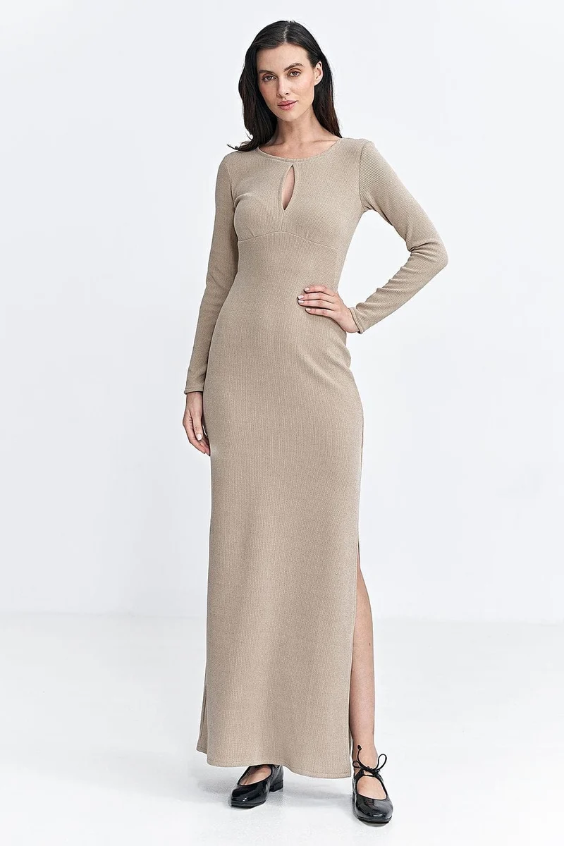 Robe casual longue fendue