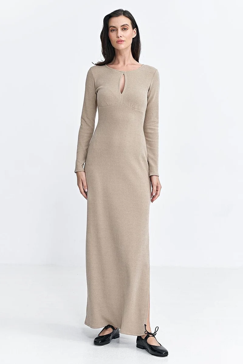 Robe casual longue fendue