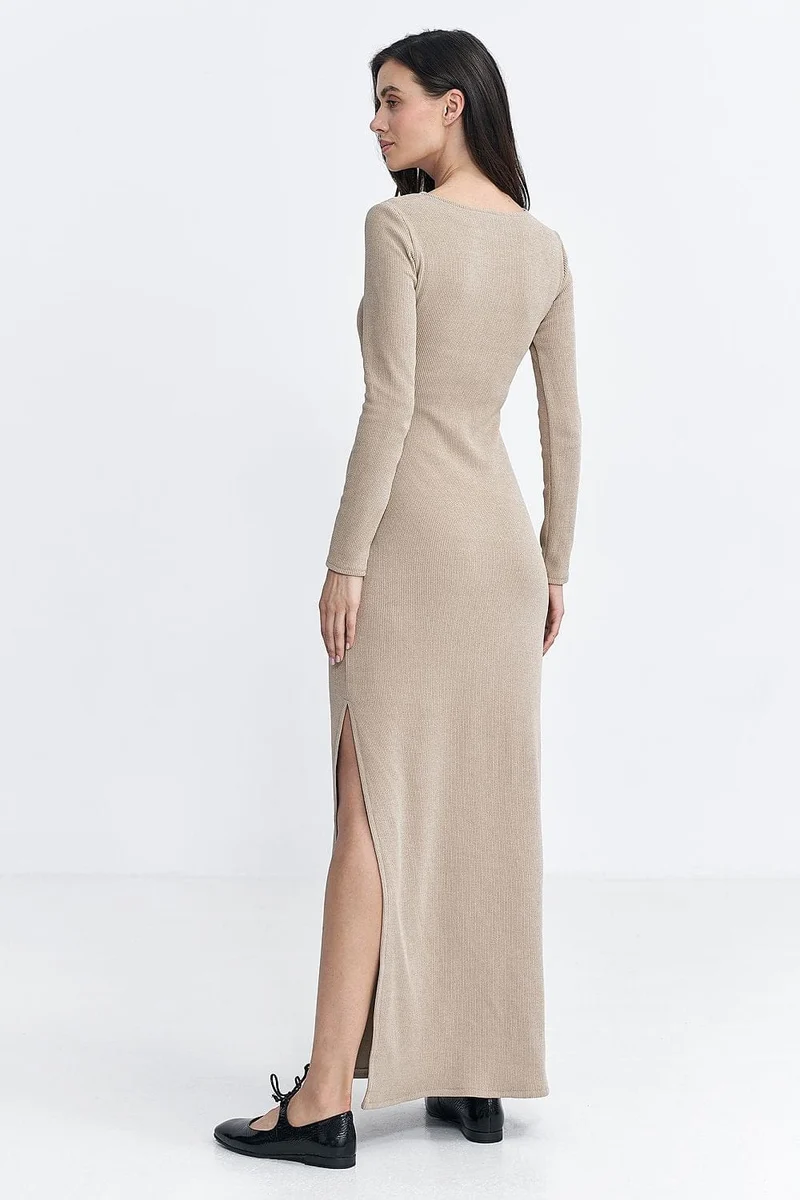 Robe casual longue fendue