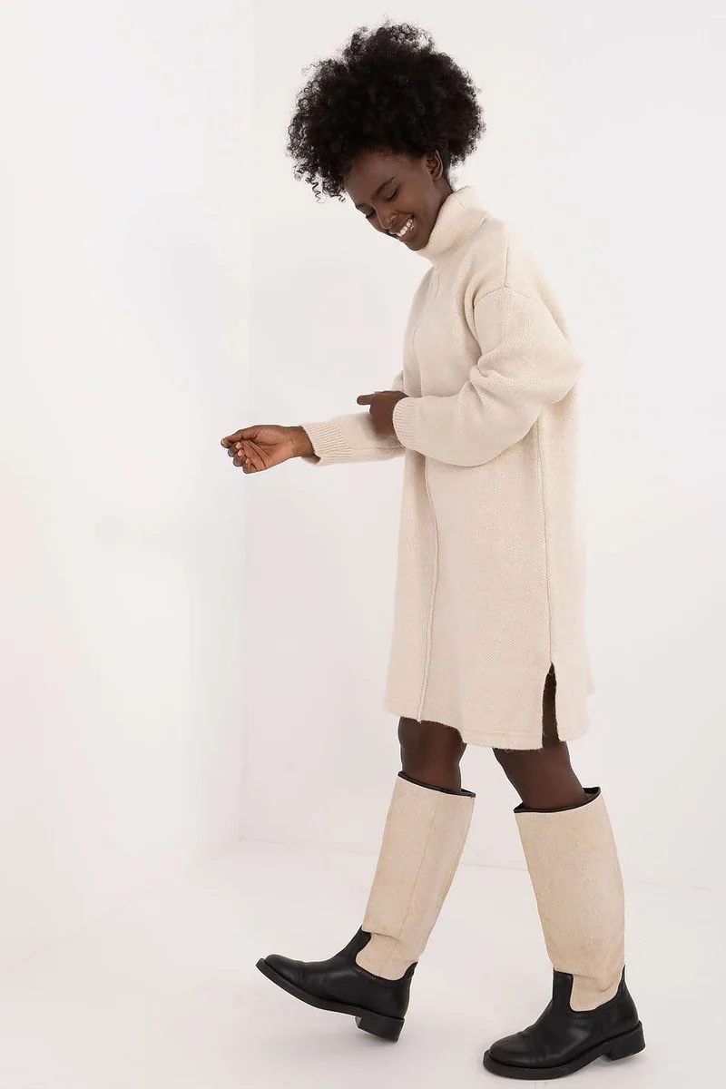 Robe pull hiver femme mi-longue