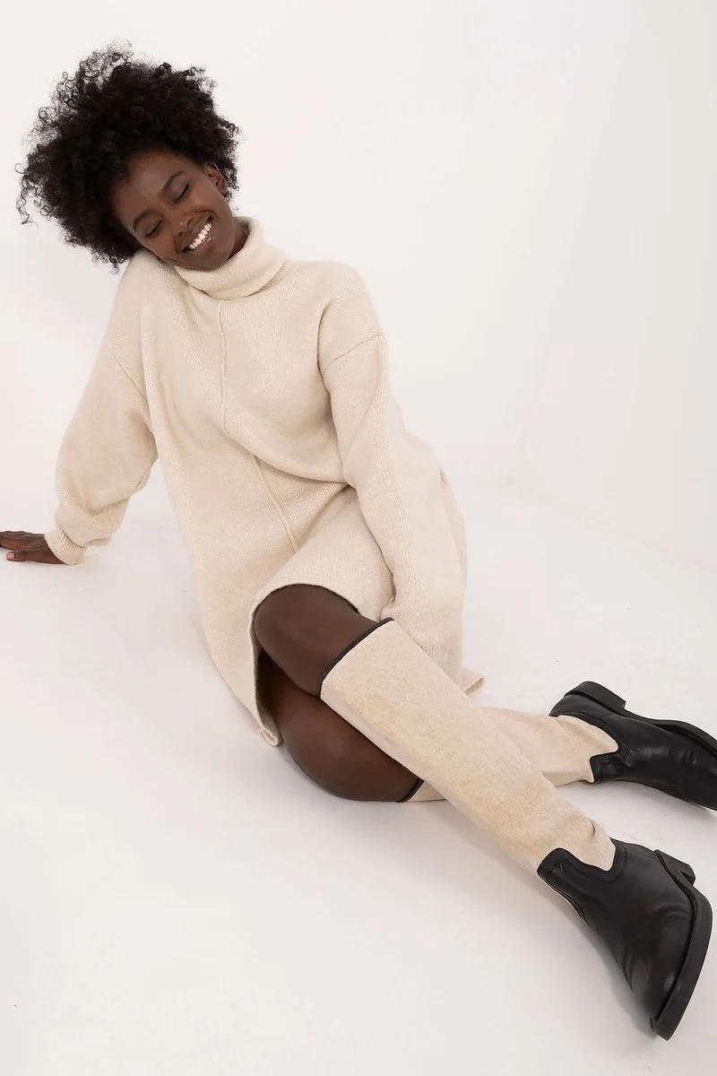 Robe pull hiver femme mi-longue