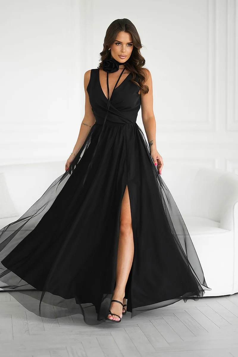 Robe de soirée chic sans manches
