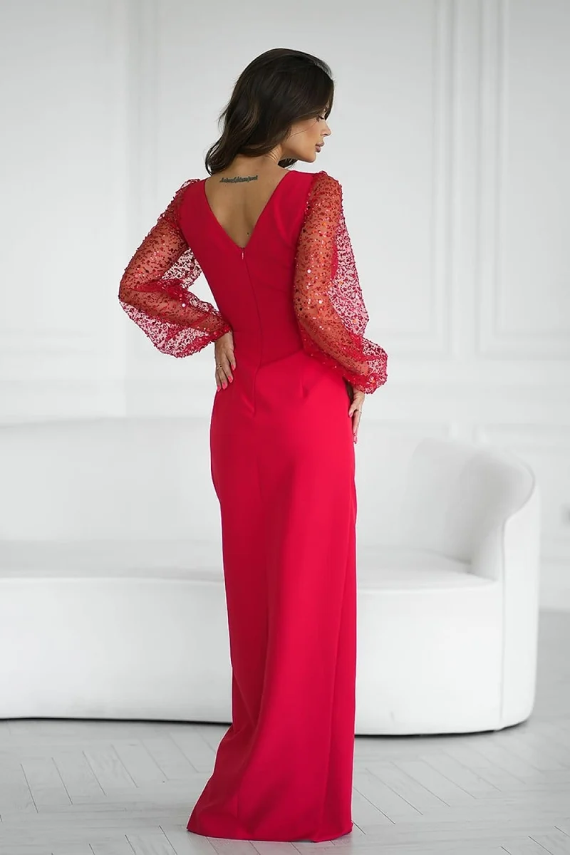 Robe de soirée chic longue drappée