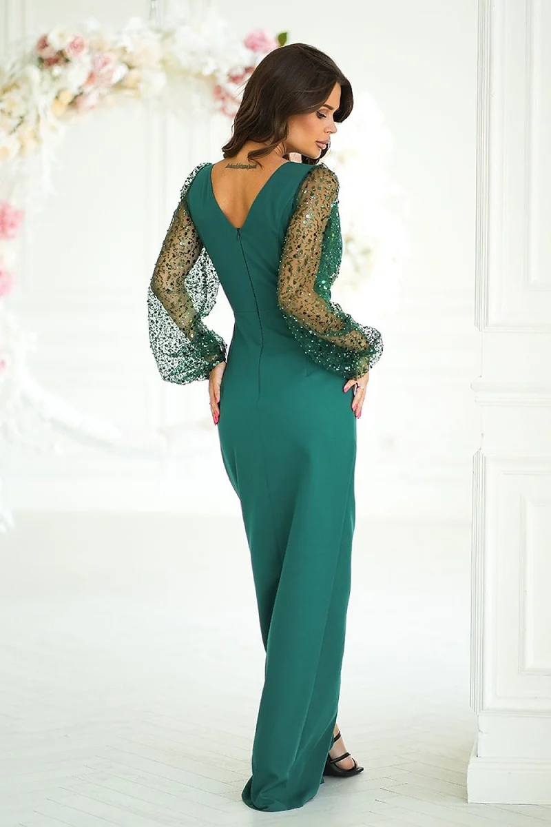 Robe de soirée chic longue drappée