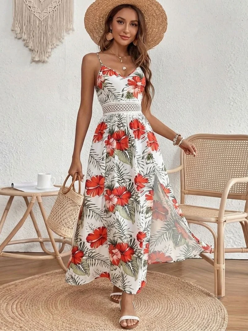 Robe longue bohème fleurie