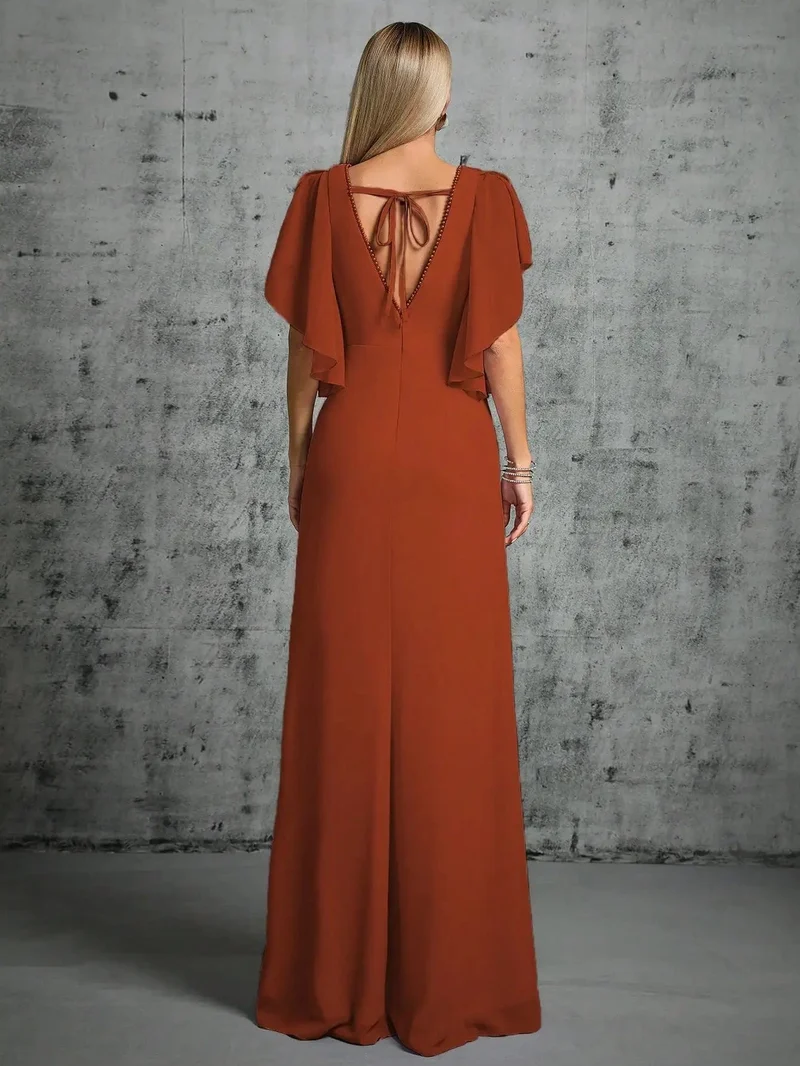 Robe demoiselle d'honneur longue lilas