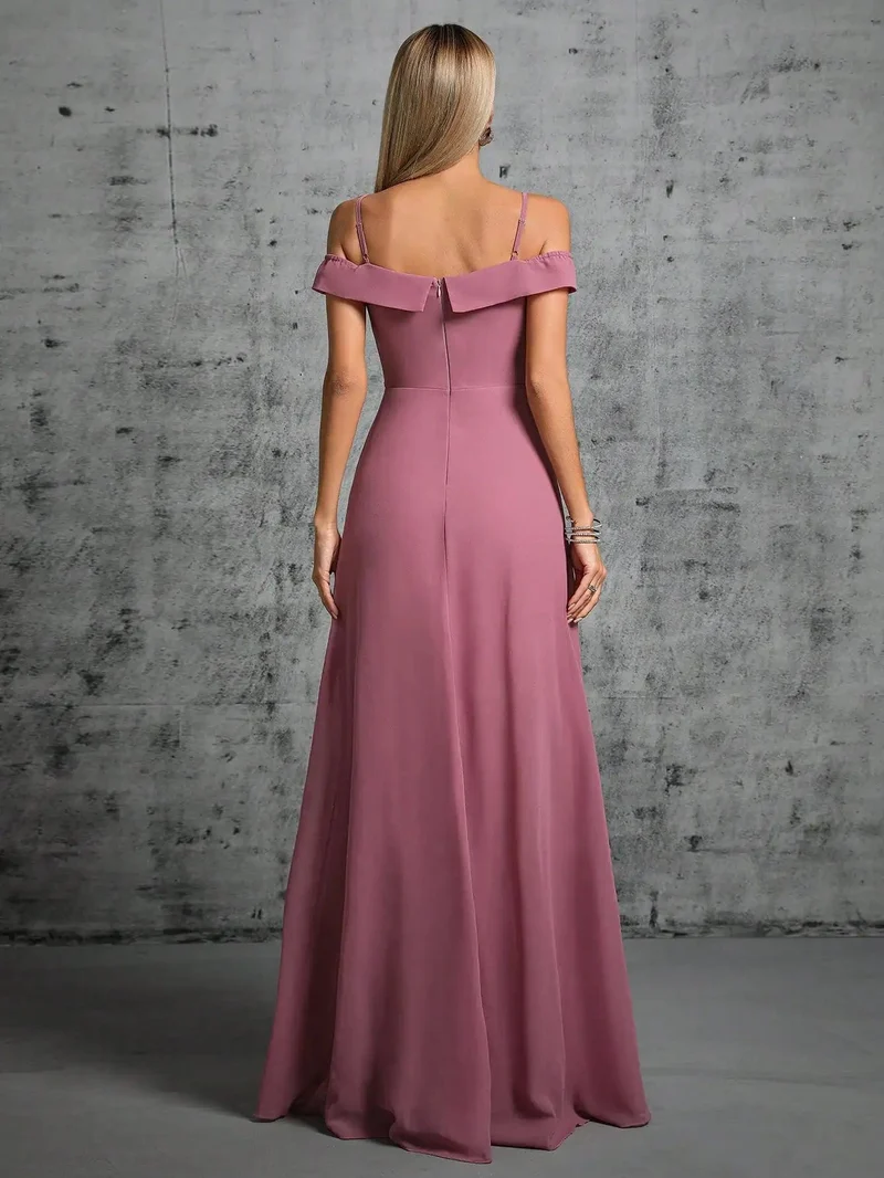 Robe demoiselle d'honneur rose pastel