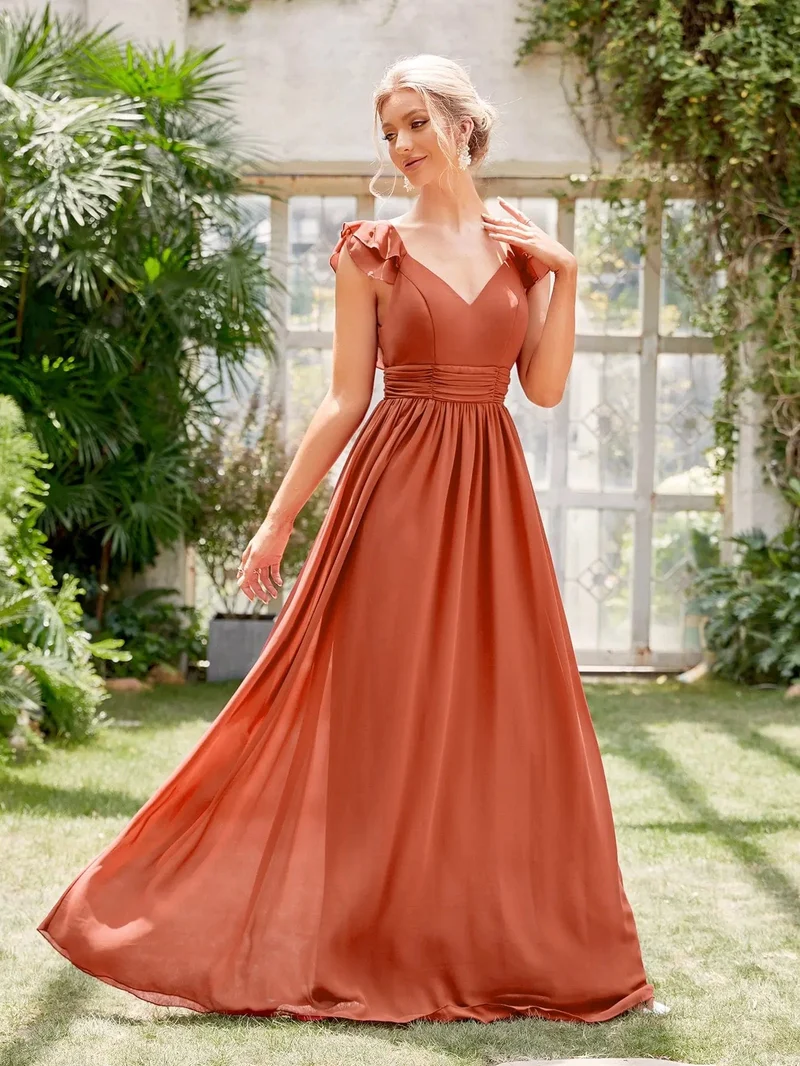 Robe demoiselle d'honneur terracotta