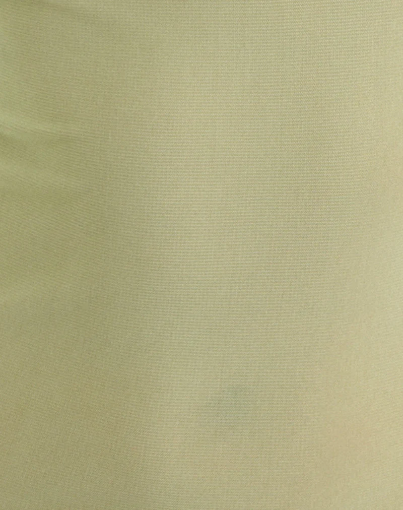 Haut Alinta en maille couleur pistache