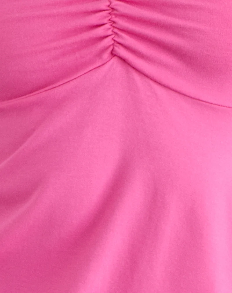 Mini-robe Belena en jersey rose foncé