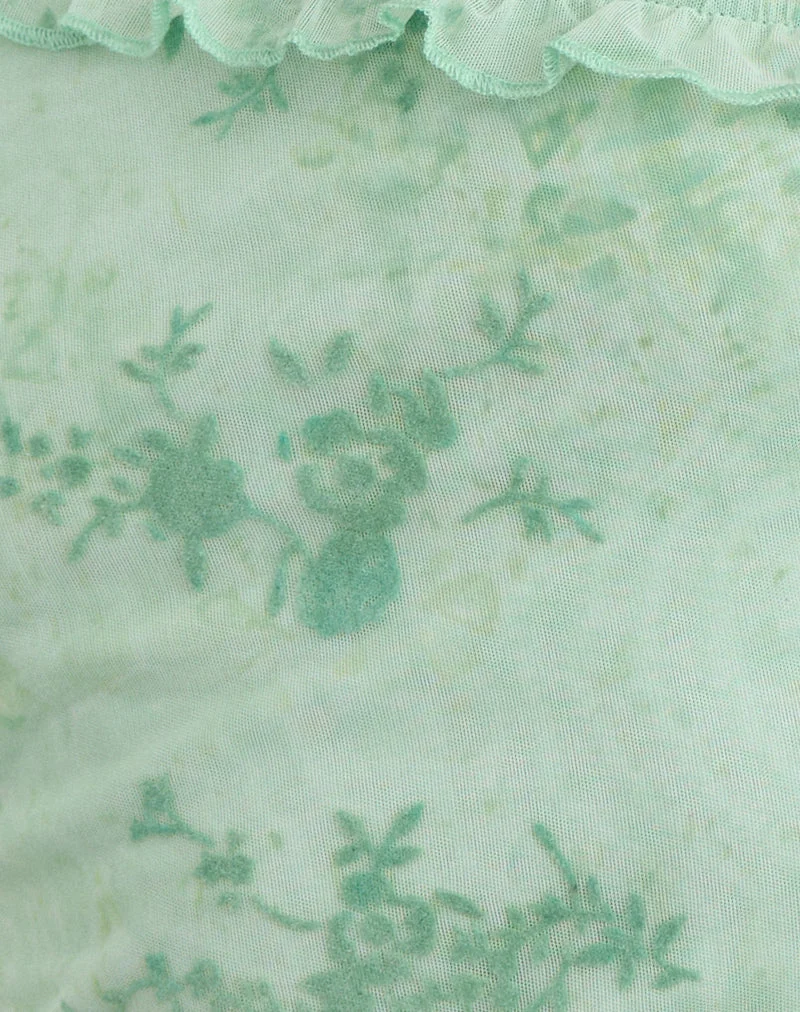 Robe midi asymétrique à une épaule Mumun, couleur turquoise