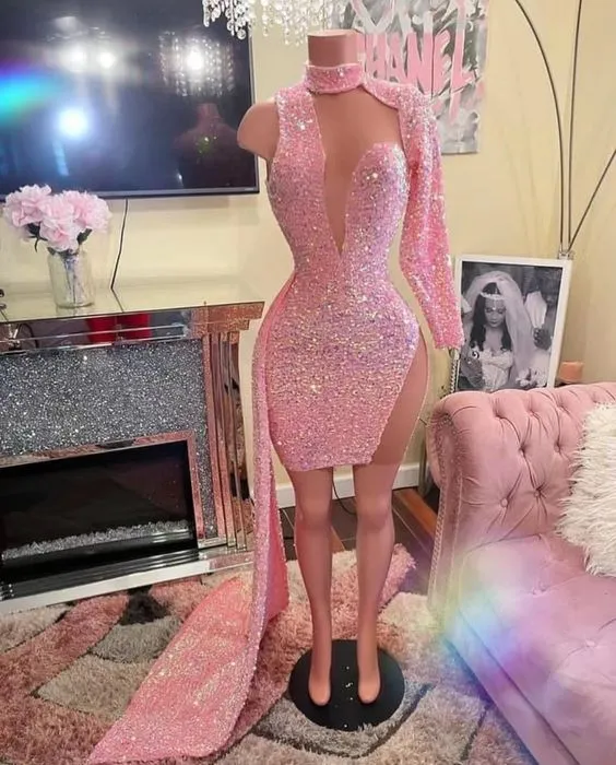 Robe de soirée rose pailletée : élégante robe de soirée pour les occasions spéciales