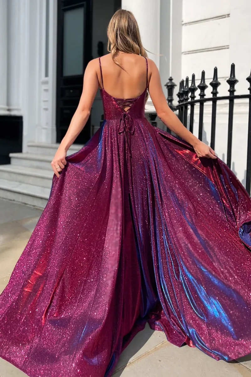 Robe de soirée élégante fendue sur le côté pour femme - Robe de soirée formelle parfaite