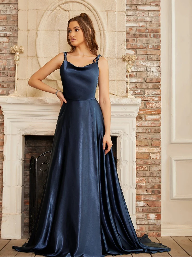 Robe longue invitée de mariage fendue