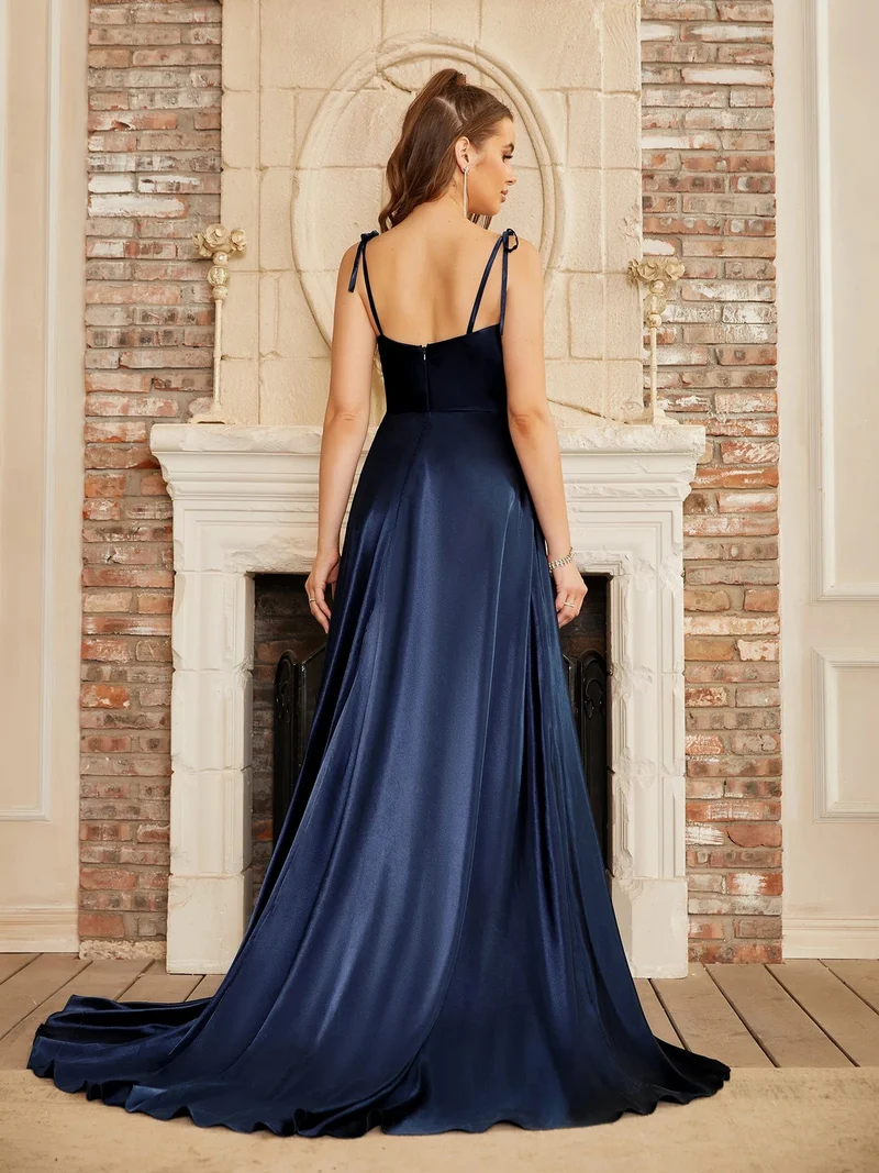 Robe longue invitée de mariage fendue