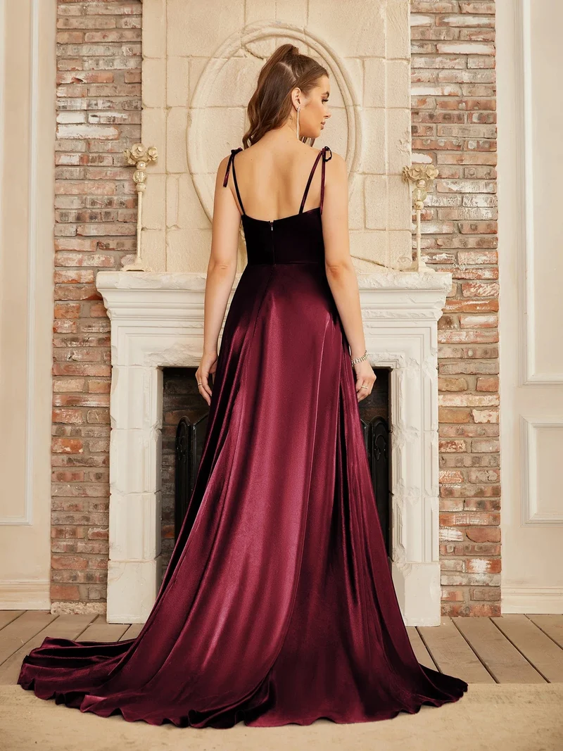 Robe longue invitée de mariage fendue