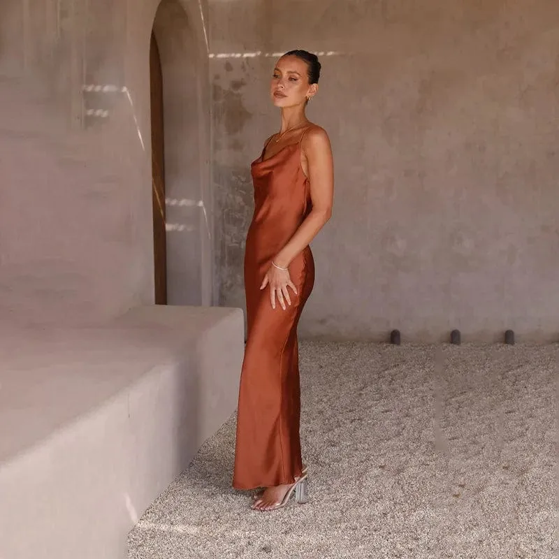 Robe demoiselle d'honneur en satin