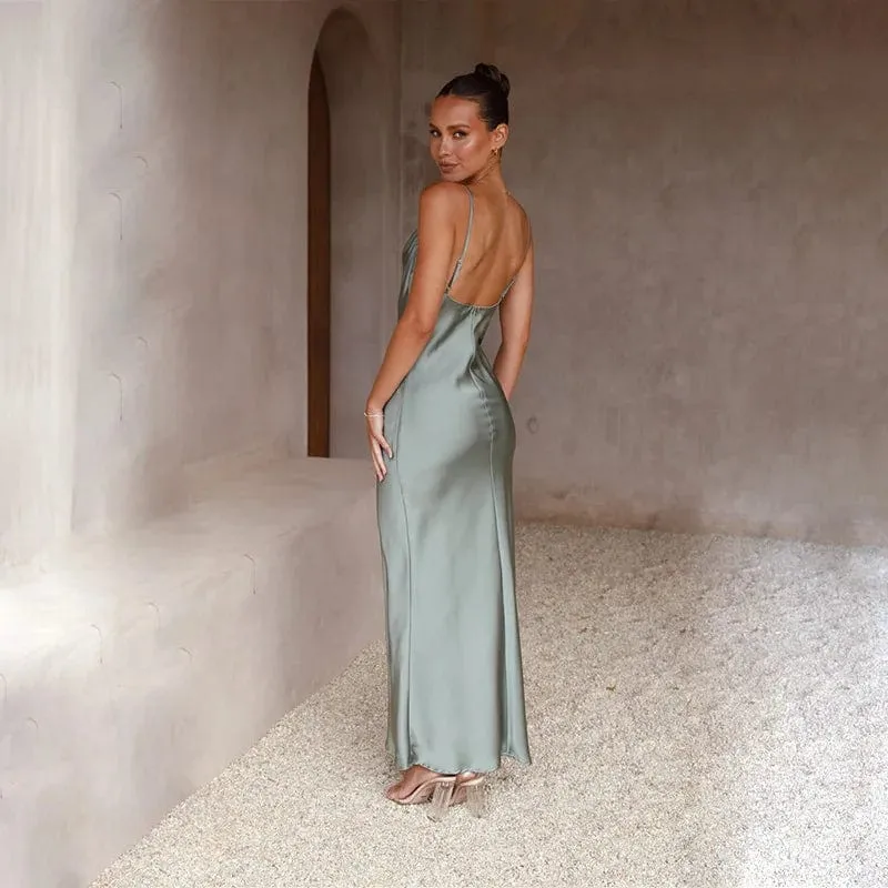Robe demoiselle d'honneur en satin