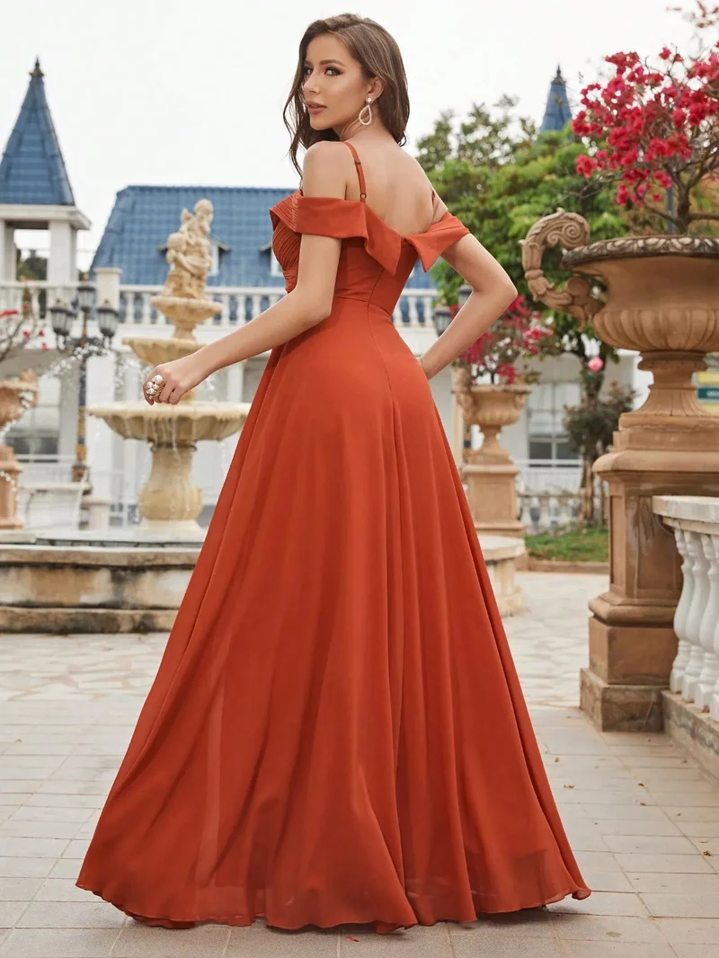 Robe demoiselle d'honneur chic terracotta