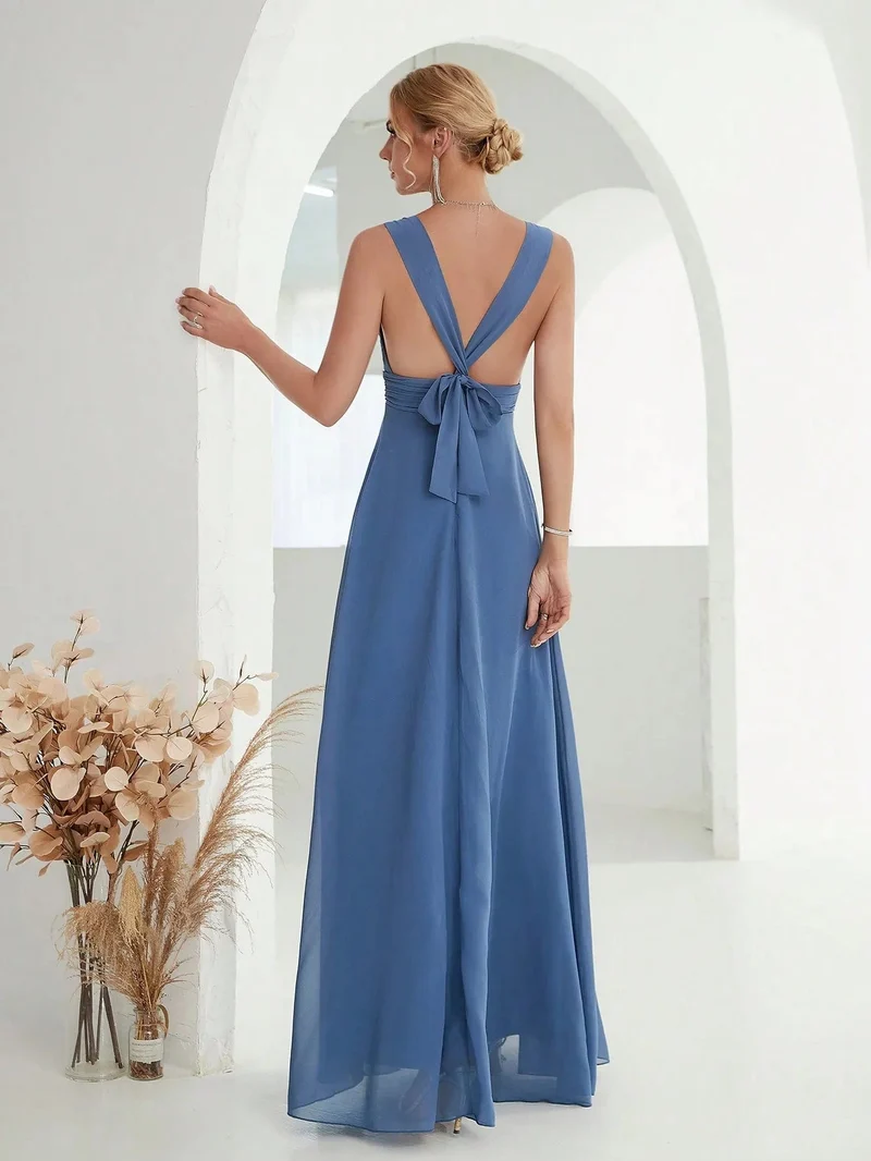 Robe demoiselle d'honneur beige crème