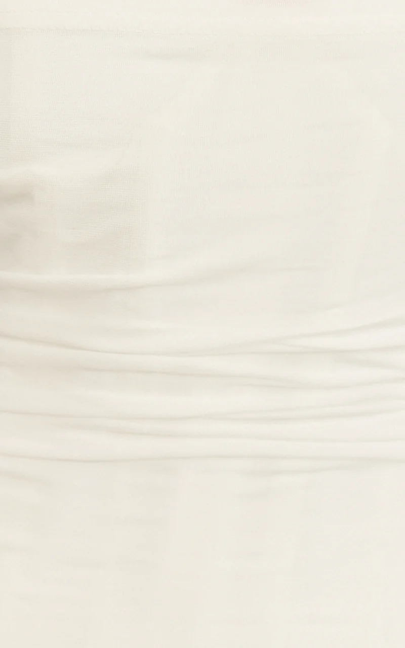 Helda Top - Strapless Corset Lace Up Back Top in Off White