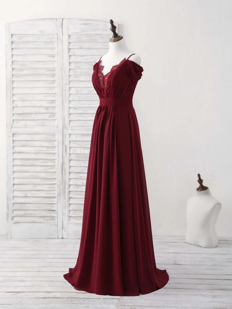 Robe de bal longue en mousseline de soie et dentelle bleue élégante : robe de demoiselle d'honneur parfaite pour les occasions spéciales