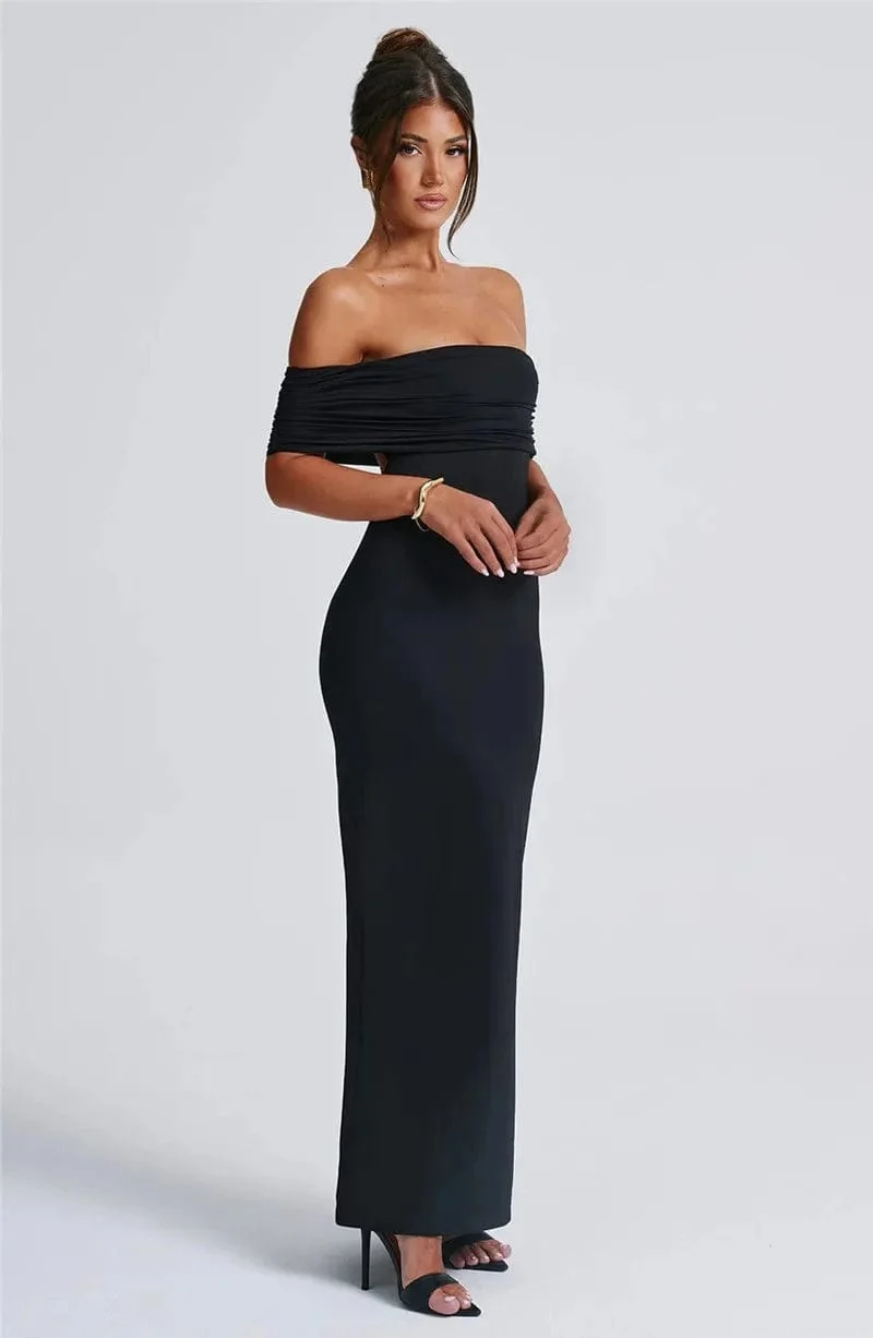 Robe de soirée dos nu en V