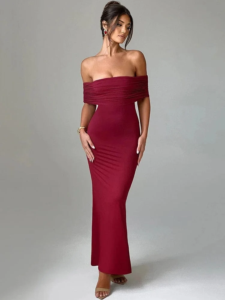 Robe de soirée dos nu en V