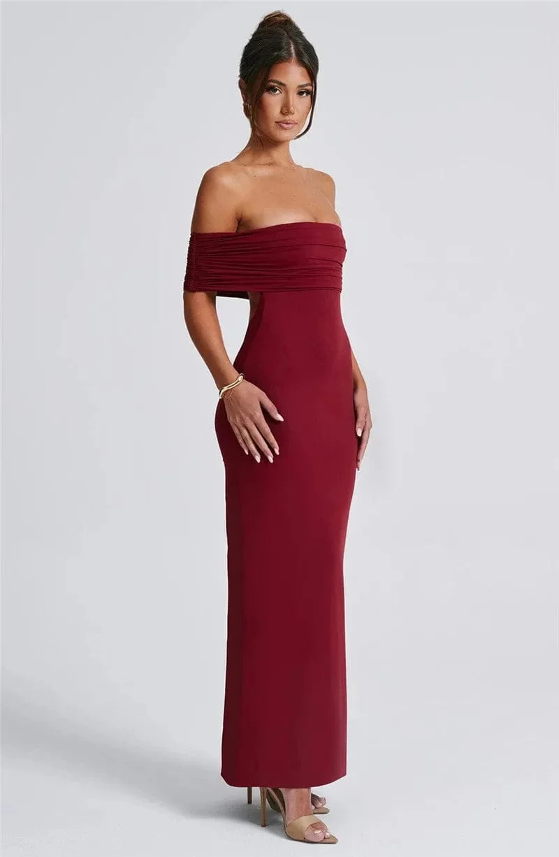 Robe de soirée dos nu en V